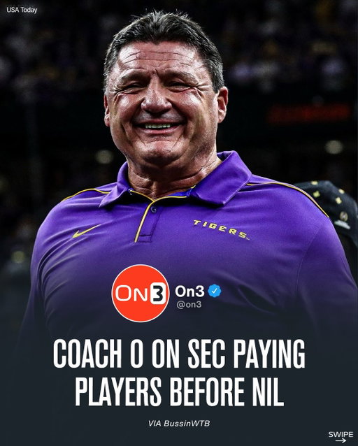 Ed Orgeron on the SEC paying players before NIL:

“Back then, we used to walk through the back door with the cash. Now, we just got to walk through the front door with the cash.” 🤣

(via Bussin’ With The Boys)