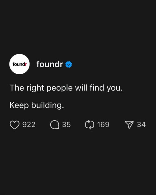 Stay focused on the craft, not the crowd.