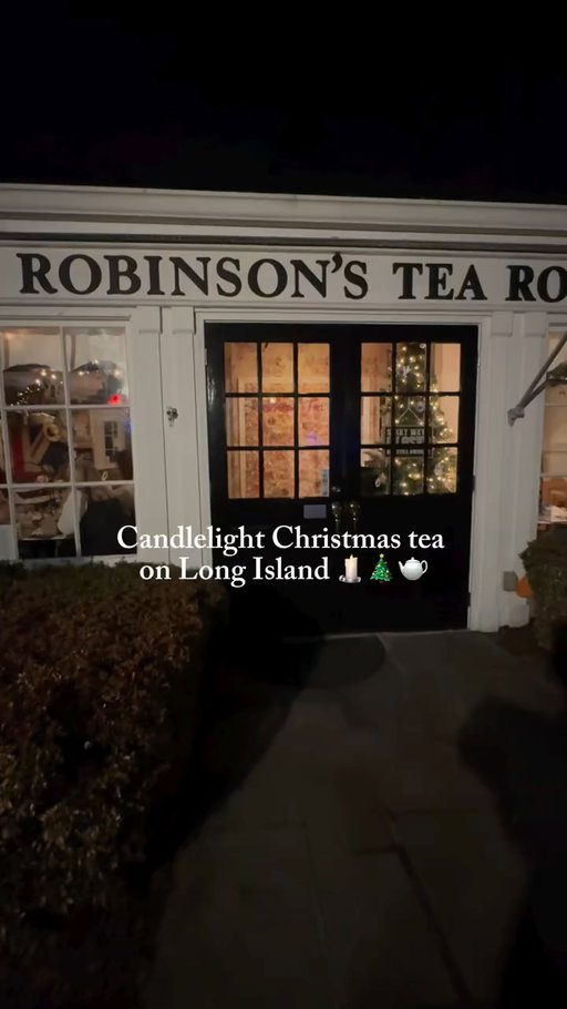 Hey Cousins!!! 

Did you know that all #december long @robinsonstearoom #tearoom in #stonybrook #longisland is hosting candlelight 🕯️#christmas 🎄 #tea 🫖 complete with stunning #christmasdecor a large selection of #teas 🍵 #appetizers like #chickenpotpie and #soup 🥧🥣 and of course the main event- 3 tiers of #scones finger #sandwich and an array of #dessert 😋 If you’re looking for a #longislandny #christmasactivity this is your sign to reserve a seat at Robinson’s #tearoom because ‼️LIMITED SEATS ARE AVAILABLE FOR THE REMAINDER OF DECEMEBER ‼️