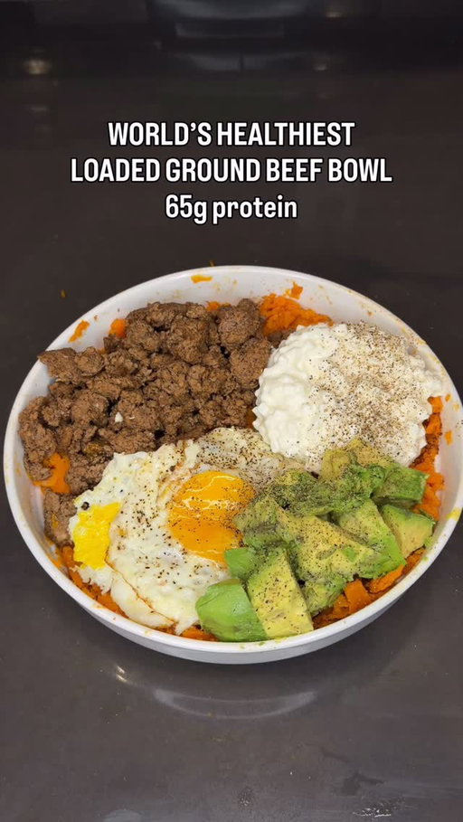 World’s Healthiest Loaded Sweet Potato Bowl 🥔🥩🥑
(via: @prepwithdrew)

65g protein, 765 calories & insane flavor — this is clean eating done right! A perfectly loaded sweet potato bowl stacked with seasoned ground beef, fresh avocado, and nutrient-dense toppings for the ultimate high-protein, balanced meal. Simple, powerful, and built to fuel real results — this is what strong food looks like 💪🏻🔥

Follow @Calories.Tips for exclusive recipes, viral meal ideas & daily food inspiration you won’t find anywhere else! 🍽️✨