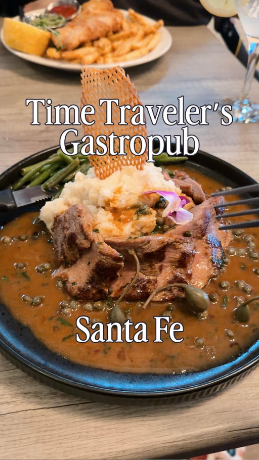 I finally checked out Time Traveler’s Gastropub and I am genuinely mad at myself for waiting this long. @timetravelersgastropub has been on my list for months and one visit was all it took to understand why people are obsessed.

We went during happy hour with our baby and had the best time. The snack bar platter was such a good deal and that curry sauce was unreal. I’m not kidding when I say I almost ordered a second just for the sauce. The fish and chips were some of the best I have ever had. The lamb tenderloin was rich, tender and so decadent.

My Lavender Lemon Drop martini and Cupid’s French 75 were both perfect. They also offer a “choose your own adventure” cocktail menu which is such a fun twist. You pick your spirit, one of their house made syrups and how you want your drink prepared. 

Happy hour is every day from 3 to 5 and honestly if you haven’t been yet, this is one of those spots you will wish you tried sooner. Cozy vibe. Incredible food. Creative drinks. We will absolutely be back.

Save this if you have been wanting a new favorite spot in Santa Fe, New Mexico! 

#timetravelersgastropub #SantaFeNewMexico #NewMexico #SimplySantaFe #SantaFeNM #TheCityDifferent #NewMexicoTRUE #CityOfSantaFe #VisitSantaFe #ThingsToDoInSantaFe Influencer #NMinfluencer #SantaFeInfluencer #NewMexicoInfluencer #SantaFeFoodie #EdibleNM