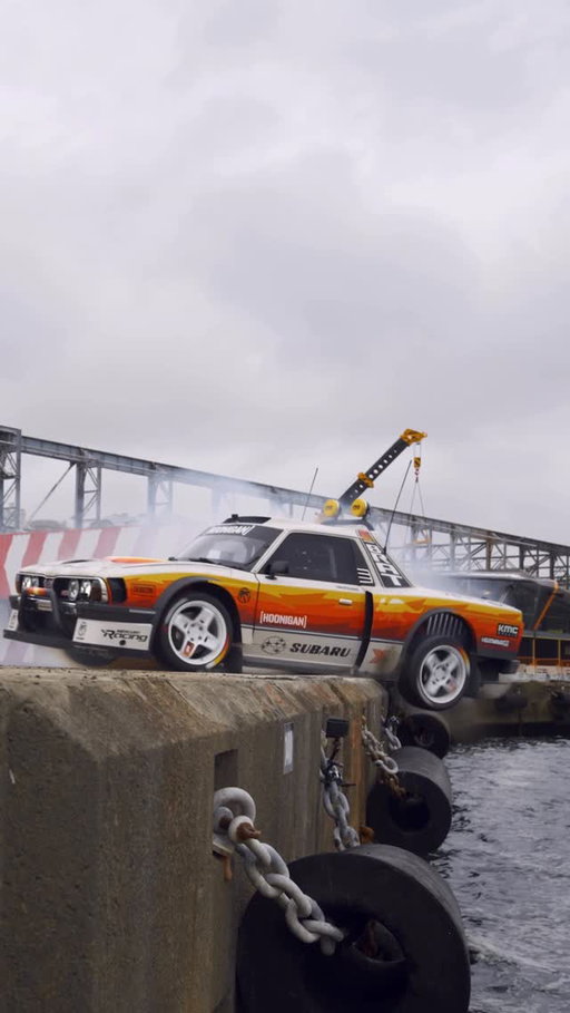 The water’s edge trick has long been a Gymkhana film banger. And grounds for a friendly rivalry between @kblock43 and @travispastrana to one-up each other. Not sure it can get any gnarlier than having one @yokohamatire left on the ground while sliding the edge. Slide a little more and you’re landing on the @mercuryracing boat, a little less and it’s the spike ball… 😰 #aussieshred #gymkhana2025