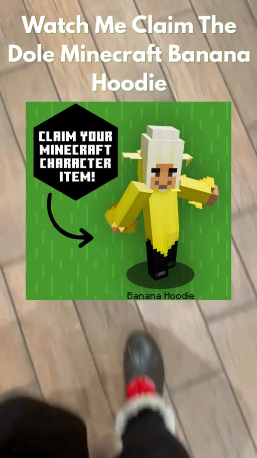 🕹️Claim your FREE Dole Minecraft In-Game Banana Hoodie! Follow these easy steps for quick success 👍

#DoleMinecraft #InGameItems #Minecraft #Banana #Gaming #Gamer #GamerLife #Gamingcommunity #GamingLife #Free #Fruit #HowTo #VideoGames #MinecraftBedrock #viralvideos