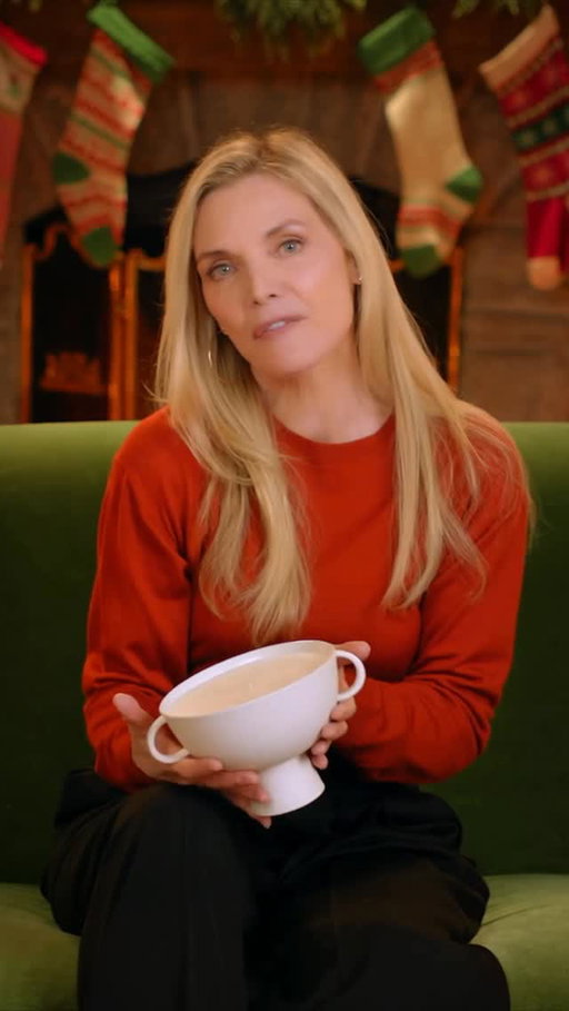 Who else loved #OhWhatFunMovie? 🎥 🎄 Star @michellepfeifferofficial’s fave gift from the holiday film (streaming exclusively on @primevideo) is at your local Crate! Sound on to hear more about our new @HenryRose for Crate Nerida Hearth candle.