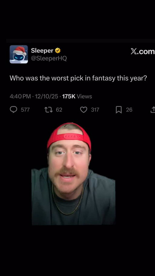 Worst Pick overall? #football #nfl #fantasyfootball #fantasy