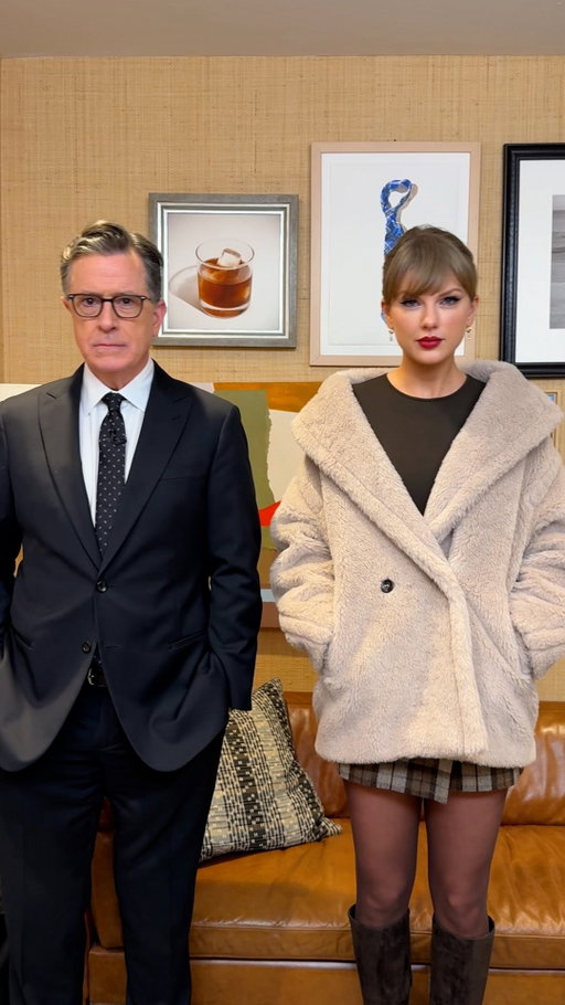 Hey Stephen, I know looks can be deceiving, but @taylorswift is really here.

#Colbert #TaylorSwift @colbert