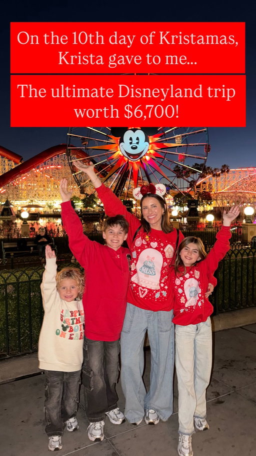 On the 10th day of Kristamas, Krista gave to me the ultimate Disneyland trip worth over $6,700! This is just from ME to YOU! All you gotta do is like this post + comment a 🐭 (each comment is an entry) + share this reel to your stories (we’ll ask for proof) and one of you will win ALL of this:
🐭2 day park hopper passes with lightning lane (for 5 people)
🐭3 night stay at Disney’s Grand Californian Hotel & Spa
🐭$1,500 travel gift card
(total value $6,700)
This ends on 12/24/25 and the winner will be announced on this post ONLY so please don’t engage with any fake accounts! ILYSM! Merry Kristamas!
Winner: @stephmorelock