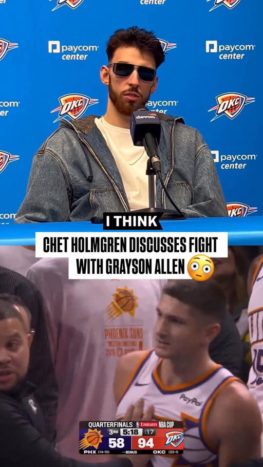 Grayson Allen and Chet Holmgren got into it during tonight’s NBA Cup matchup 🫣