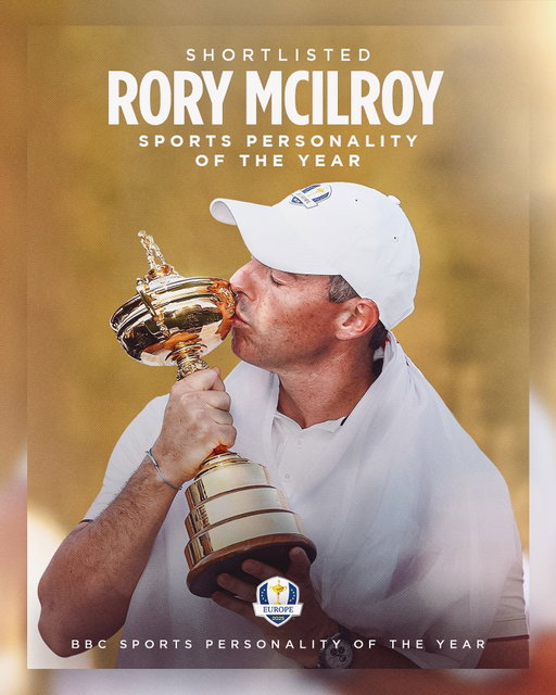 He’s in your head...☘️
@rorymcilroy is shortlisted for BBC Sports Personality of the Year.