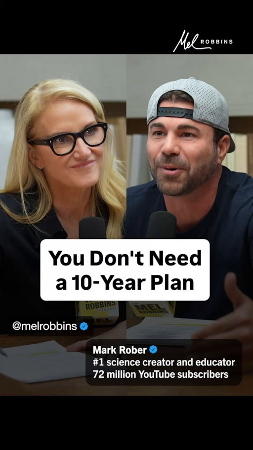 If you’re stressing about your “10-year plan,” Mark Rober will blow that thinking right out of the water.

Comment “Mark” and I’ll DM you a link to the full episode.

This is one of the smartest engineers on the planet - he has previously worked for NASA, Apple, and now has 72 million YouTube subscribers - and his approach to the future is shockingly simple:

Stop trying to map out your entire life.

Just choose the strongest next step, commit to it fully, and let the next set of options appear.

That’s how he’s built his entire life.

And that’s exactly what he teaches in this episode.

@markrober shows you how to treat your entire life like an experiment - so failure stops feeling personal, decisions get easier, and the future stops feeling so overwhelming.

If you’re stuck, unsure of your next move, or tired of overthinking everything, this conversation will give you a completely different way to build a happier, more creative life - one solid step at a time.

I cannot wait for you to hear this conversation!

🎧 “5 Rules That Will Change Your Life Immediately.”

Listen now or watch on YouTube - search “Mel Robbins Podcast Mark Rober.”