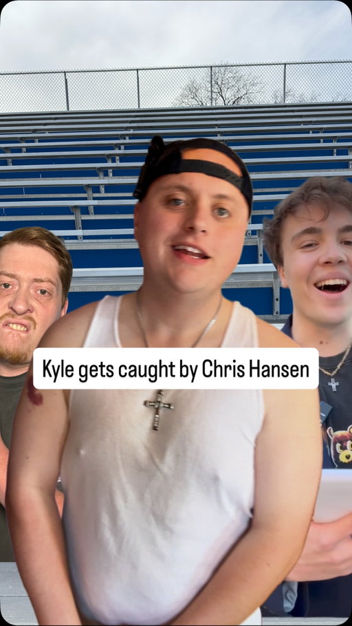 Kyle gets caught by Chris Hansen ft @chadtheimpaler69 and @houston_harris3 #funny #comedyskit #funnyskit #brokeboyfriend