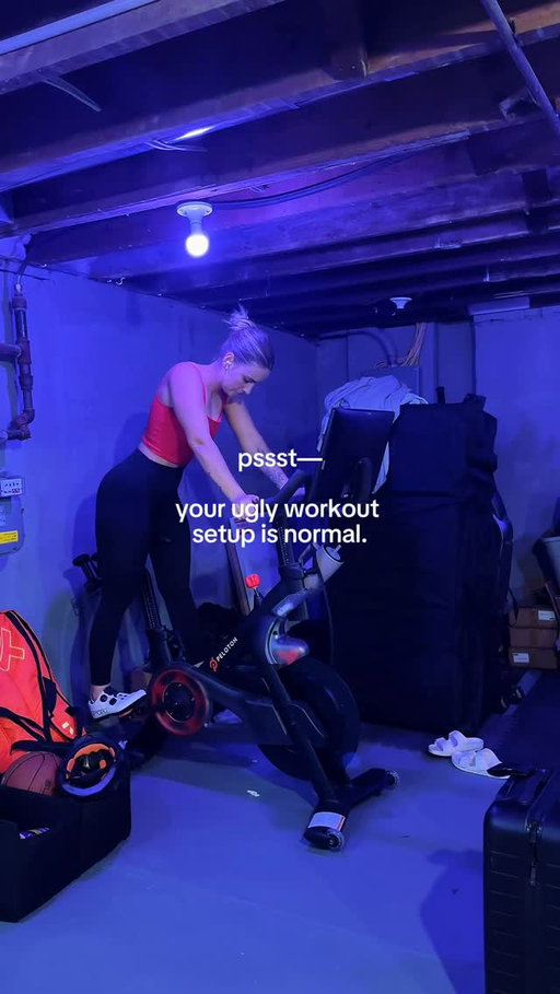 Do I wish I had a more aesthetic workout space? Absolutely. But I CHOOSE to focus on how grateful I am that I even have a peloton and other workout equipment.

And honestly? I kinda love the dingy basement workouts with the spiders as my personal trainers 🤣🕷️

💡ps the lights are smart lightbulbs and I have them throughout my whole house. Game changer for my fellow dusty crusty basement workout space friends— linking the best ones in my fall/winter highlight!
#joyfulmovement #selfcare #workout #realtalk