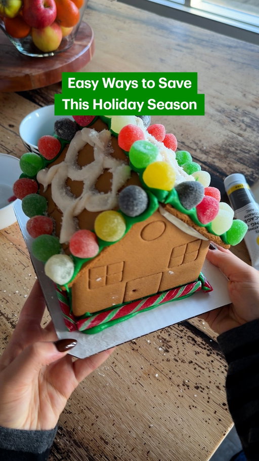 Here are just a few festive tips for saving money around the house this holiday season… even if it’s a gingerbread house. #GingerbreadHouseDay
