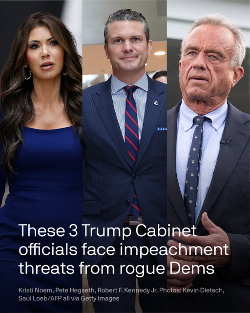 Three members of President Trump's Cabinet have become the target of impeachment threats in recent weeks.⁠
⁠
WHY IT MATTERS: Democrats have, until very recently, been timid about impeachment, which would be unlikely to pass in either chamber. But the base has been urging Dems to act more combatively against Trump and his administration.
