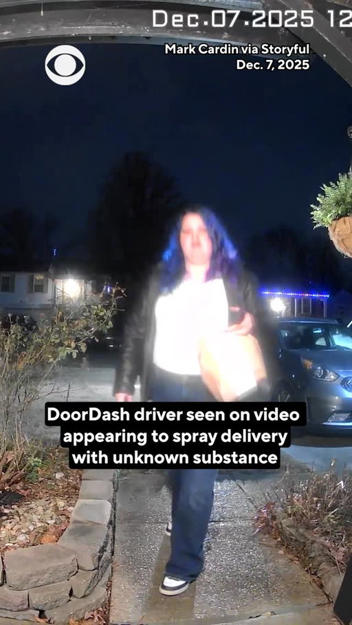 Doorbell footage shows an Indiana DoorDash driver spraying an unknown substance onto a food delivery order. The driver could face charges related to food and/or product tampering, according to Vanderburgh County Sheriff Noah Robinson.

When Mark Cardin’s wife began eating the order, he told Inside Edition she started coughing and gasping — to the point of throwing up.

“I noticed that there were some type of spray on the bag,” he said. “That’s when I went back and watched the footage from my doorbell camera and realized that the food had been tampered with.”

In a statement to CBS News, DoorDash said it is cooperating with law enforcement, and revoked the driver’s access to its platform.

“We have absolutely zero tolerance for this type of appalling behavior,” the statement read. 

#indiana #food #delivery #news