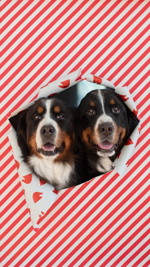 I love how these turned out🥹❤️ 

I’m SO proud of Annie! Last year she was far too scared of the wrapping paper to participate, so I only did it with Weller. I figured she would still be scared this year, so I wasn’t planning to even attempt taking pictures of her— I will never purposely put my dogs in a situation they are uncomfortable with for a silly picture. 

To my surprise, Annie decided she was a brave banana this year and pushed Weller out of the way and shoved her head right through the paper… she obviously had to make sure she didn’t miss out on getting some extra treats too 😆

Credit to @mountain.marshall for starting this adorable trend last year✨

#bernesemountaindog #dogphotography #holidayphotos #christmasphotoshoot #cutedogs