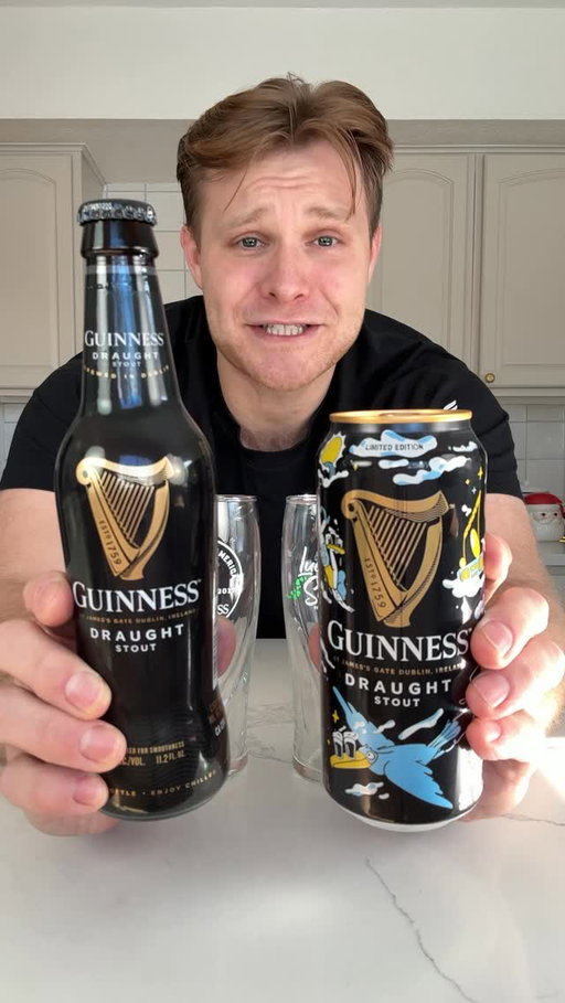 Is Guinness in a bottle better than Guinness in a can?!