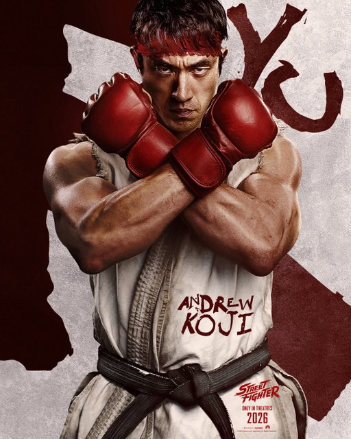 PLAYER SELECT.  Get ready, fighters. #StreetFighterMovie hits theaters everywhere October 16, 2026.

ANDREW KOJI is RYU. 
NOAH CENTINEO is KEN. 
CALLINA LIANG is CHUN-LI. 
CODY RHODES is GUILE. 
ORVILLE PECK is VEGA. 
50 CENT is BALROG. 
JASON MOMOA is BLANKA. 
VIDYUT JAMMWAL is DHALSIM. 
OLIVIER RICHTERS is ZANGIEF. 
HIROOKI GOTO is E. HONDA. 
DAVID DASTMALCHIAN is M. BISON. 
ROMAN REIGNS is AKUMA. 
ANDREW SCHULZ is DAN HIBIKI. 
ERIC ANDRÉ is DON SAUVAGE. 
MEL JARNSON is CAMMY. 
RAYNA VALLANDINGHAM is JULI. 
ALEXANDER VOLKANOVSKI is JOE. 

#StreetFighterMovie 
@andrewkojigram @ncentineo @callina.liang @americannightmarecody @orvillepeck @50cent @prideofgypsies @mevidyutjammwal @thedutchgiant @goto_hirooki @dastmalchian @romanreigns @andrewschulz @ericfuckingandre @meljarnson @raynavallandingham @alexvolkanovski