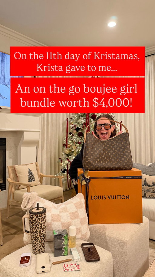 On the 11th day of Kristamas, Krista gave to me an on the go boujee girl bundle worth $4,000! This is just from ME to YOU! All you gotta do is like this post + comment a 👜 (each comment is an entry) + share this reel to your stories (we’ll ask for proof) and one of you will win ALL of this:
👜Louis Vuitton Slouchy MM
👜$500 Starbucks gift card
👜Elisa Johnson sunglasses
👜Portable charger
👜Touchland hanitizer
👜Staykation Quillow
👜Tula lip mask
👜Loopy case
👜Brumate
👜Pack of gum
(total value $4,000)
This ends on 12/25/25 and the winner will be announced on this post ONLY so please don’t engage with any fake accounts! ILYSM! Merry Kristamas!
Winner: @jennynicholepatel