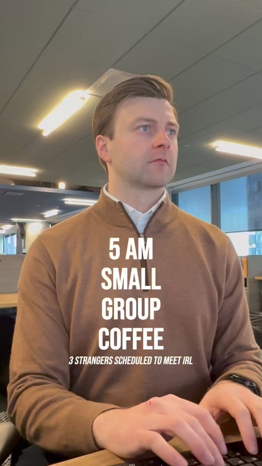 I’ve been organizing 1 small group coffee meeting a week with guys who’ve been following my journey here and it’s been insanely energizing. Digital is great but there’s just something about IRL. If you are working on something interesting in Atlanta feel free to drop your info in the link in my description, will probably organize more groups for January.