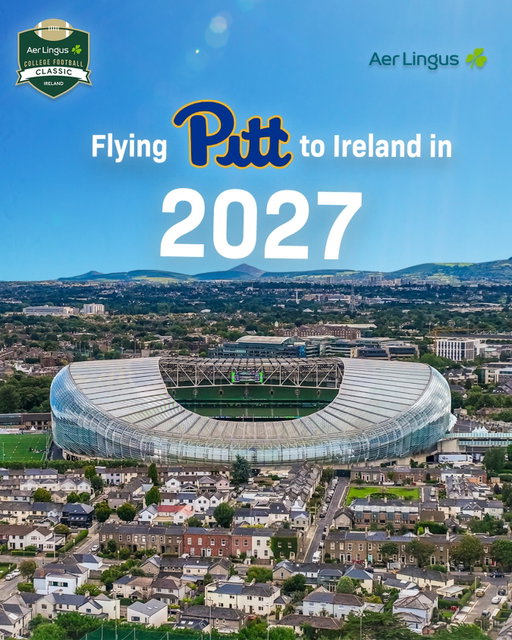 Good news @pitt_fb fans 🔵🟡

Our title sponsor @aerlingus have just announced a new direct flight that will be here right in time for when your Panthers take to the field in Dublin Ireland 🇮🇪 

Pittsburgh ➡️ Dublin available from May 2026 ✅ 

#MuchMoreThanAGame | #TouchdownDublin | #TouchdownIreland