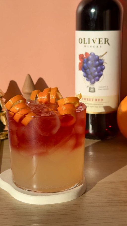 #ad ‘Twas ‘The Spritz Before Christmas’ that quenched the thirst of all of your holiday party guests!! The @oliverwinery Sweet Red pairs perfectly with the spicy ginger beer, floral pear & sweet orange. Oliver Winery wines bring the very best fruit to life with no artificial colors or flavors, making this sip is refreshingly real and a delicious wine cocktail to enjoy all holiday season, cheers!
 
The Spritz Before Christmas – 1 serving
• 2 oz (60 ml) pear puree or pear juice
• 4 oz (120 ml) ginger beer
• Optional: 1.5 oz (45 ml) of your spirit of choice [I recommend gin or whiskey]
• 4 oz (120 ml) Oliver Winery Sweet Red
• 1 orange peel
• Recommended garnishes: orange peel twists

Start by adding the pear puree/pear juice, ginger beer, and spirit of choice (if using) to a rocks glass with ice and stir gently. Then, pour your Oliver Winery Sweet Red slowly or over a spoon to help create the layered effect. Then, take your orange peel and express it over the top of your drink, so you get the aroma of orange with every sip. Finish, by garnishing with a few orange twists. 

Check out @oliverwinery’s store locator to find a retailer near you!

#oliverwinery #oliverpartner oliverhour