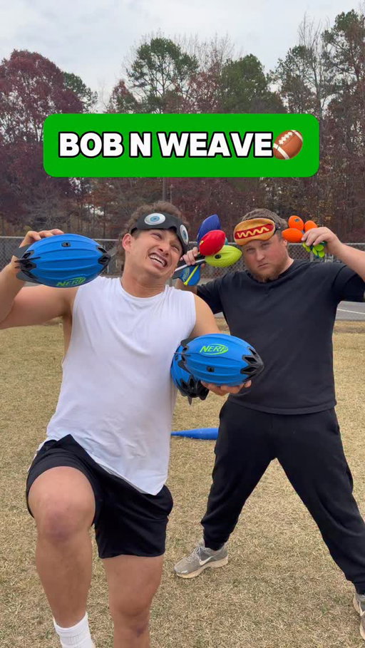 Blindfold Dodgeball with the new Nerf Vortex Rocket🏈 the new look of the rocket and the grip make this fun to throw and a great addition in our games 😤🏈🚀 #football #gam #dodgeball #sports #throw #nerffootball #nerfpartner