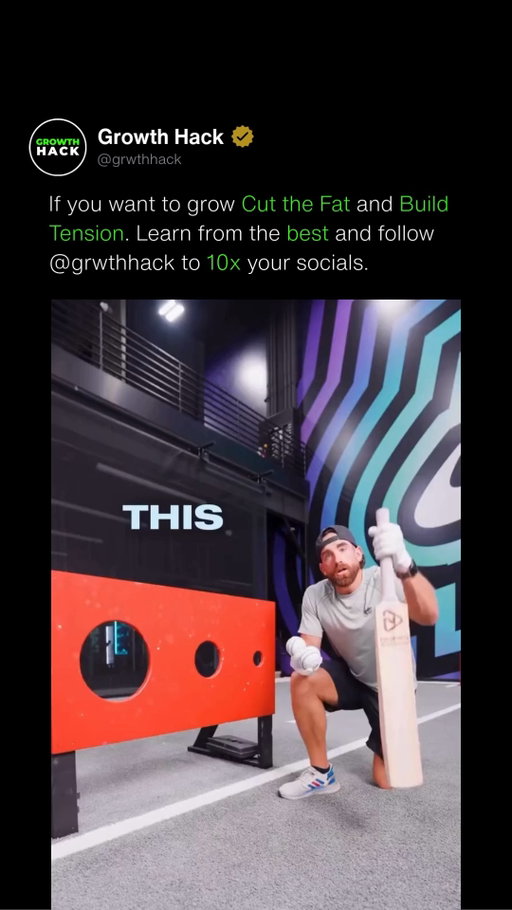 If you want to grow on socials, Cut the Fat and Build Tension. Never stop learning from the best.

(thebranding.ai)