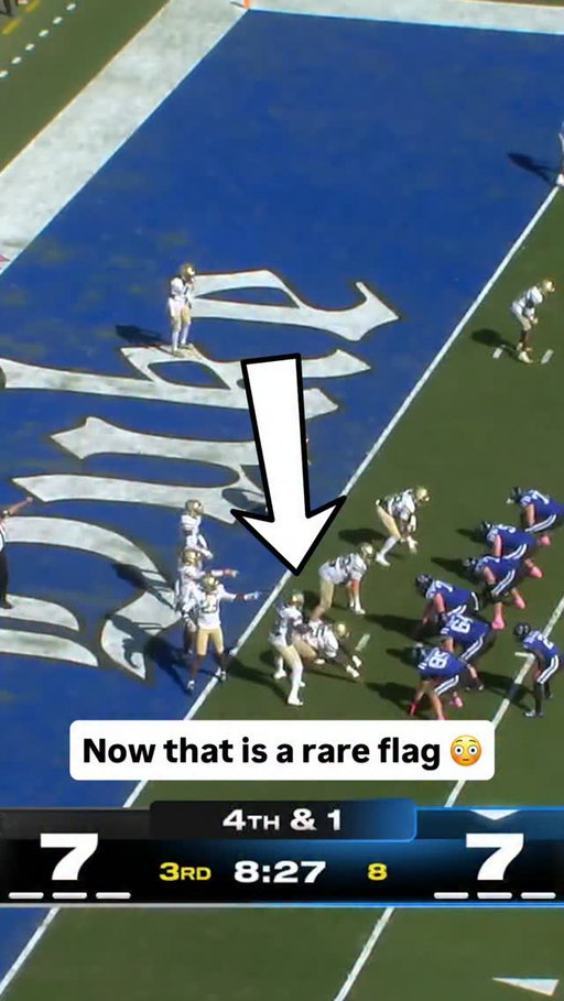He was just trying to shift the D-line 😅