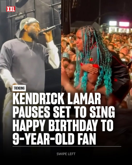 Kendrick Lamar stopped his set mid-show to sing happy birthday to a 9-year-old fan and gift her a signed pgLang hat at Spilt Milk Festival in Canberra, Australia 🎂