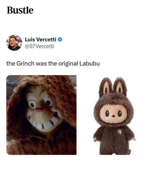 You're a mean one, Mr. Labubu.⁠
⁠
Photo: Getty/#HowTheGrinchStoleChristmas/97vercetti on X