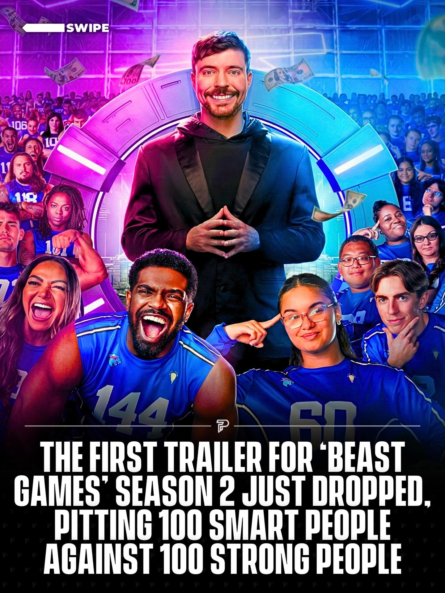 The first trailer for Beast Games Season 2 has been released, revealing a massive “Strong vs Smart” format where 100 of the strongest competitors face off against 100 of the smartest for a chance to win a $5 million prize.

Set to premiere on Amazon Prime Video in January 2026, the new season teases even bigger challenges, fresh twists, and a crossover inspired by Survivor, raising the stakes higher than ever.

-
#news #viral #pubity