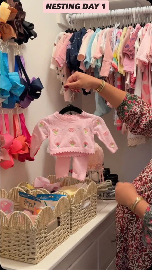 nursery organization 🎀 January moms, is your nursery ready?! #pregnant #nurseryorganization #nestwithme #nurserytour #35weekspregnant  #babyregistry #babyessentials #momhack #nesting