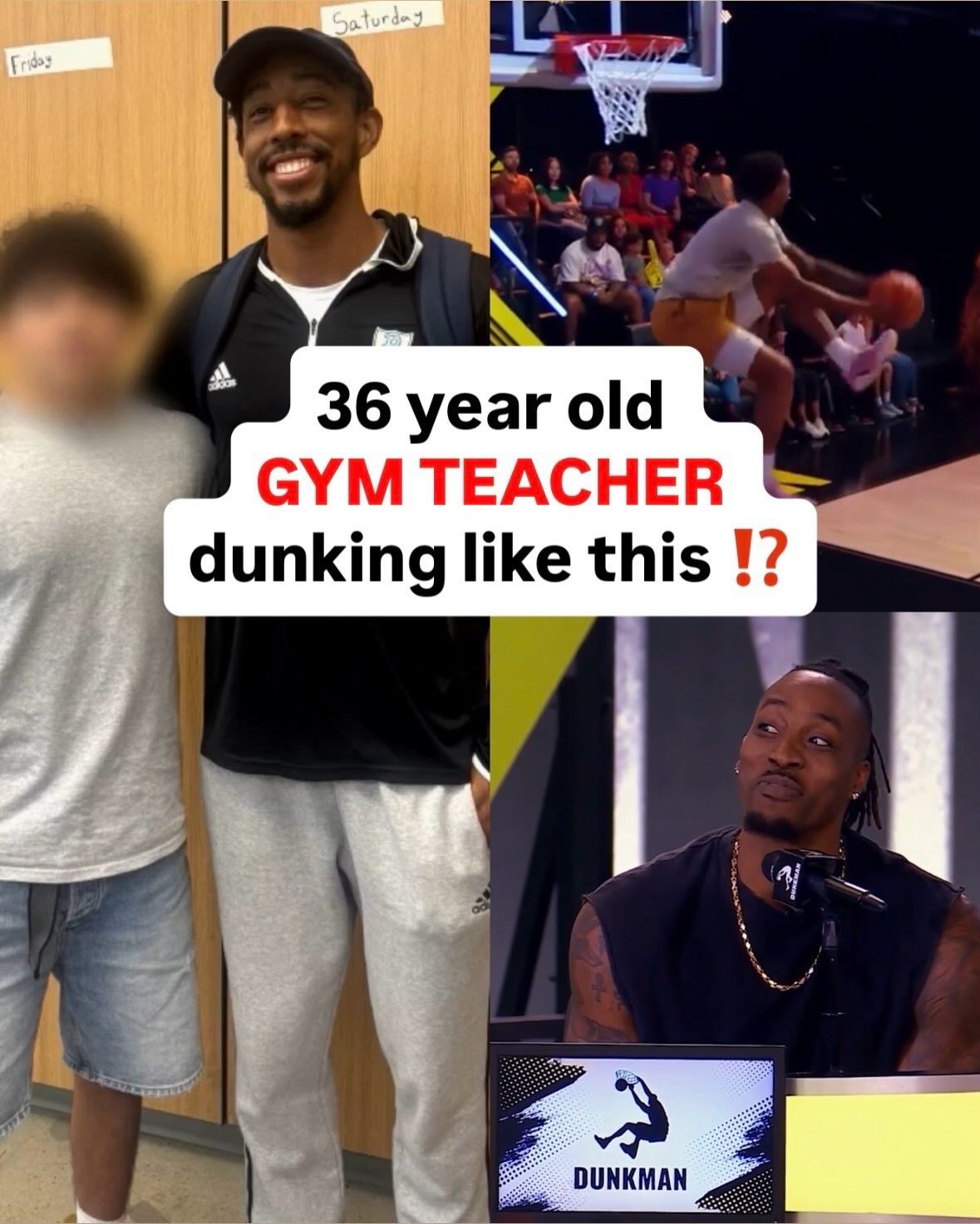 The teacher is nuts

And then the gender reveal ❤️ @jclarkthejumper 

 📺 DUNKMAN on TNT/TruTV/HBO Max