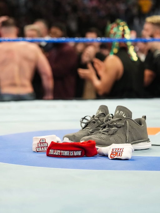 Losing on your way out in a time honoured tradition in professional wrestling. If you thought he was going to or should have won, that was never going to happen. John Cena is old school and he did business the right way like a true OG! 👊🏽

The man who preached “Never Give Up” - tapped out in his last match. It’s poetic. 🖤

@wwe 📸 

#JohnCena #LastTimeIsNow #WWE #ProWrestling #SNME #SaturdayNightsMainEvent