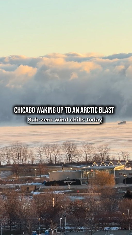 Chicago is feeling the full force of an Arctic blast ❄️ Sub-zero wind chills this morning — are you braving the cold or staying inside until it warms up next week?

📍Lake Michigan, Chicago, IL

#chicagoweather #arcticblast #chicagowinter