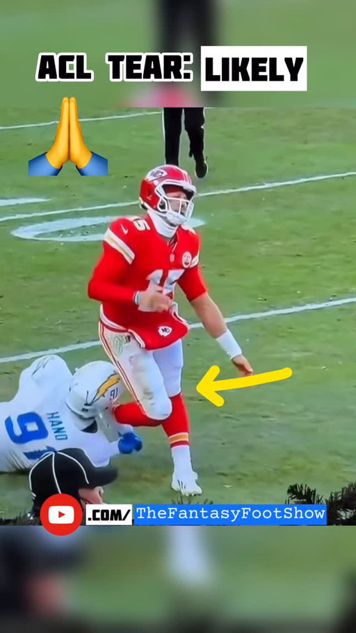 Patrick Mahomes ACL Tear: very likely 🙏
.
#patmahomes #patrickmahomes #chiefs #kcchiefs #acl #week15