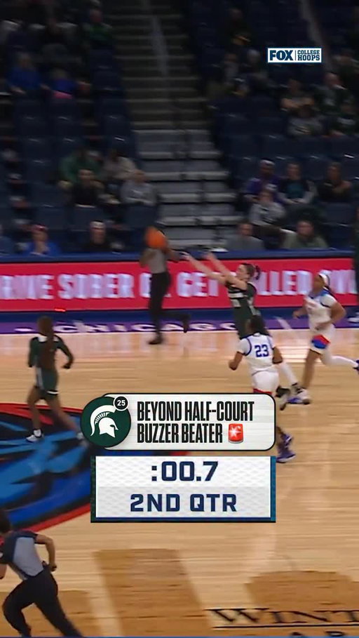 Inés Sotelo with the line drive buzzer beater in her season debut 🙌 @msu_wbasketball
