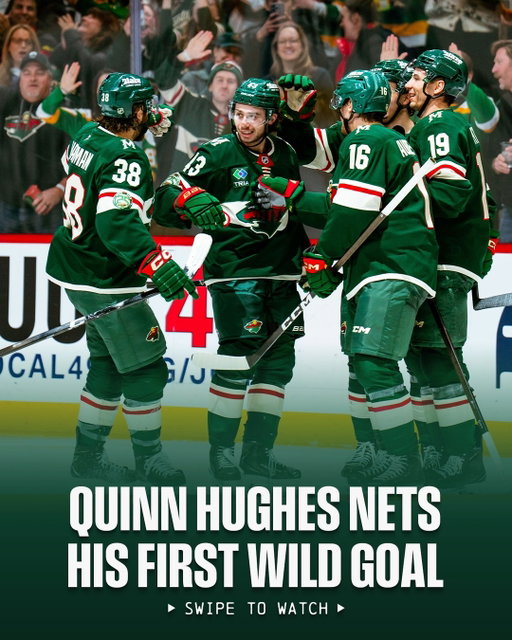 What a WILD start for @_quinnhughes! 🔴🟢
