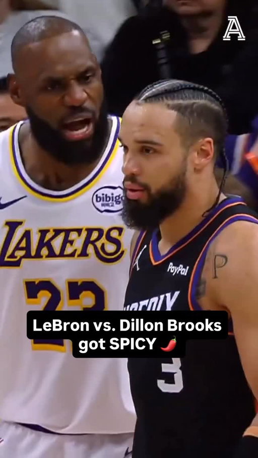 LeBron James and Dillon Brooks wasted no time getting into it on Sunday 😳

James and the Lakers would end up winning the game, while Brooks was ejected in the final seconds.

#nba #lakers #lebron #lebronjames #dillonbrooks