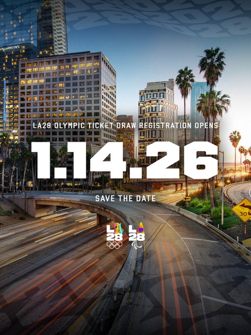 There’s news, new news, big news and then there’s this type of news! 🚨📢 

🗣️ REGISTRATION FOR THE LA28 TICKET DRAW OPENS ON JANUARY 14, 2026! Mark your calendars, tell your friends, get ready to register! Registration for the draw* is the first step towards being able to purchase tickets to the 2028 Olympic Games when they go on sale next year.

Sign up for the LA28 newsletter now at LINK IN BIO so you’ll get all the need-to-know info on how to register on JANUARY 14, 2026.

*NO PURCHASE OR PAYMENT REQUIRED. RESTRICTIONS APPLY. TERMS SUBJECT TO CHANGE. VISIT LA28.ORG ON OR AFTER 1/14/26 FOR OFFICIAL TERMS.