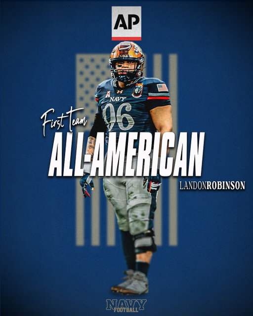 Landon does it again. First Team AP All-American.

#GoNavy | #RollGoats