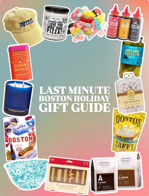 Last-minute holiday shopping in Boston and somehow still want it to feel thoughtful? This is my go-to foodie gift guide. Cookbooks, sauces, sweets, baking tools, and fun food gifts you can actually buy right now. 🎄🕎❄️

Everything here is perfect for the food lover, the sweet tooth, the home cook, the baker, or the friend who just likes a good snack and a good joke.

👇🏻Save this post, send it to your group chat, and hit my favorite Boston shopping stops: @bostonpublicmarket, @bow.market in Somerville, @sowaboston winter festival, @seaportbos Snowport holiday Market, and more!

Here’s the full list: 
🍞 Levain Mornings @snif.co Candle (@levainbakery)
📘 Let’s Party cookbook by @grossypelosi @lovestruckbooksandcafe)
🍝 Trader Joe’s sauce trio (@traderjoes)
☕ George Howell espresso bundle (@ghowellcoffee)
🧀 Bacco’s Wine & Cheese gift basket (@baccoswineandcheese)
🍰 Sweet Enough cookbook by @alisoneroman (@brooklinebooksmith) 
🍫 Taza Chocolate stone ground discs (@tazachocolate) 
🍯 Trader Joe’s honey trio (@traderjoes)
🍬 Lil Sweet Treat assorted candy box (@lil.sweet.treat) 
🥧 What’s for Dessert cookbook by @csaffitz (@tridentbooks)
🧈 Butter hat (@lizzies_bakery) 
🌿 Penzey’s baking spice set @penzeys_spices 
🥣 Marble splatter mixing bowl (@kitchenwitchjp)
🥧 Ceramic pie weights (@elmendorfbaking) 
🍫 Chocolate gift sets (@burdickchocolate) 
🎨 Artwork (@laurelgreenfieldart) 
🍝 Paradiso di Pasta gift box (@eatalyboston)
🥟 Dumpling Daughter sauces (@dumplingdaughter) 
🫒 Graza olive oil and pantry staples (@bostongeneralstore)
🎨 Polymer clay food accessories. (@seaportbos and @sowaboston) 
👕 Everything I Love Hurts My Tummy crewneck (@tiredgirlapparel) 
🍫 Chocolate gift sets (@phillipschocolates) 
🔪 Confetti cutting board from the ICA store (@icaboston) 
🍭 Local Love Sweet Gift Box (@bostongeneralstore) 
📚 Salsa Daddy cookbook by @chefrickmartinez (@tridentbooks) 
🕯️ Pizza candle (@etsy) 

 
#BostonGiftGuide
#LastMinuteHolidayGifts
#ShopLocalBoston