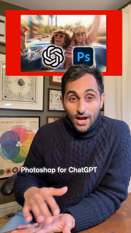 Adobe just released a game changer for editing photos, here’s a look at how you can use @photoshop directly within ChatGPT. 

We’re kicking off a Promptathon with Adobe apps and
ChatGPT for this so try it now and show me what you create.

 #AdobePartner #design