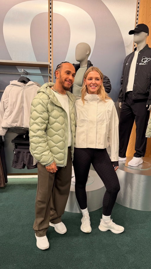 Peaked at the end of the year. @lewishamilton styled me in two @lululemon looks for my day in London ❤️‍🔥 ad