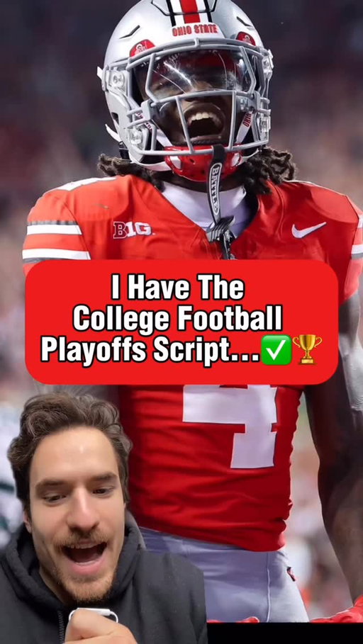 The script for the College Football Playoffs ✍️🏈