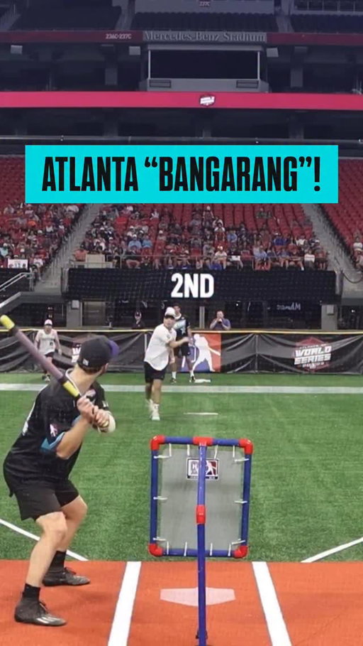 Jack’s 2023 World Series HR at @mercedesbenzstadium ☄️ #Bangarang @jack_aigner 

#mlw #wiffle #wiffleball #baseball #majorleaguewiffle #homerun
