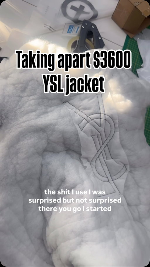 THE POWER OF MARKETING! I wasn’t really surprised about the puff, because I told yall these fashion houses are full of shyt. @ysl explain 😂😂😂😂 $3600 for a $35 coat is the jugg😂 anyway, this was fun. Thank You baba. Repost and share so I can keep dropping bombs on these legacy brands 💨