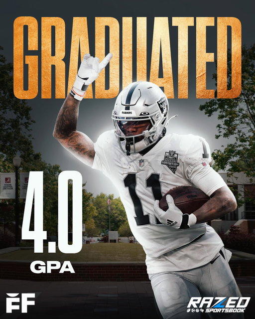 BREAKING: Former Raiders first-round WR Henry Ruggs III has graduated from the University of Alabama, completing his degree after being named to the President’s List with a 4.0 GPA during his final semester.

Ruggs III, 26, finished his degree while in prison.