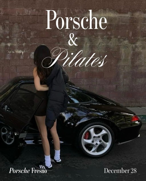 Movement meets luxury.
Join us for Porsche & Pilates 
A curated wellness and networking experience for women who value lifestyle, connection and intention

Date: December 28th 
Time: 7am-9am
Location: 7121 N Palm Ave
*Limited availability. RSVP required